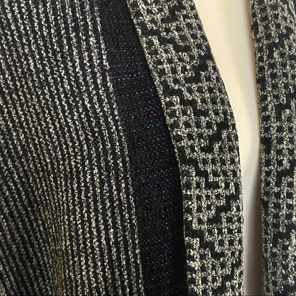 Lynn Yarrington Artist Fiber Handwoven Chenille Open Front Jacket Cardigan Sz Sm - Picture 2 of 11